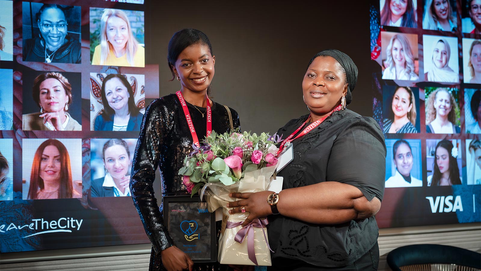 women holding flowers