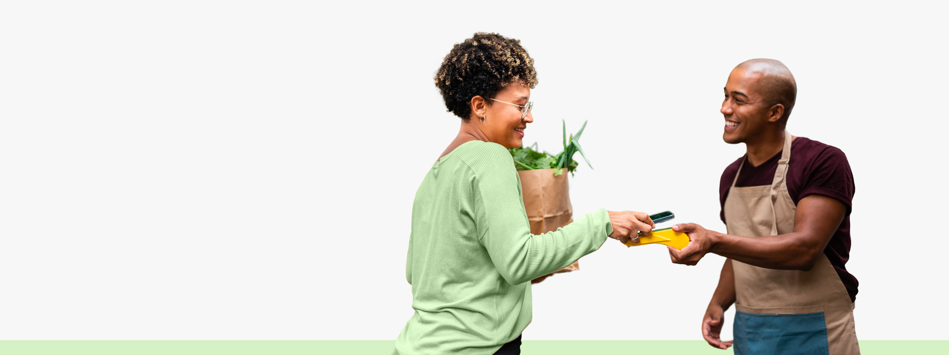 women buying plant