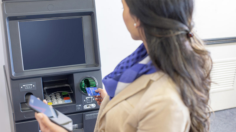 Ensuring your Visa cards are always protected when withdrawing cash at an ATM