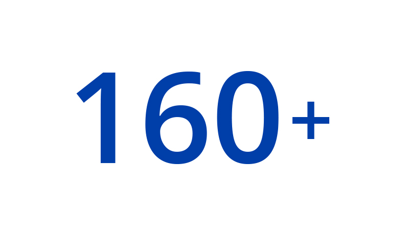 An illustration of 160+.